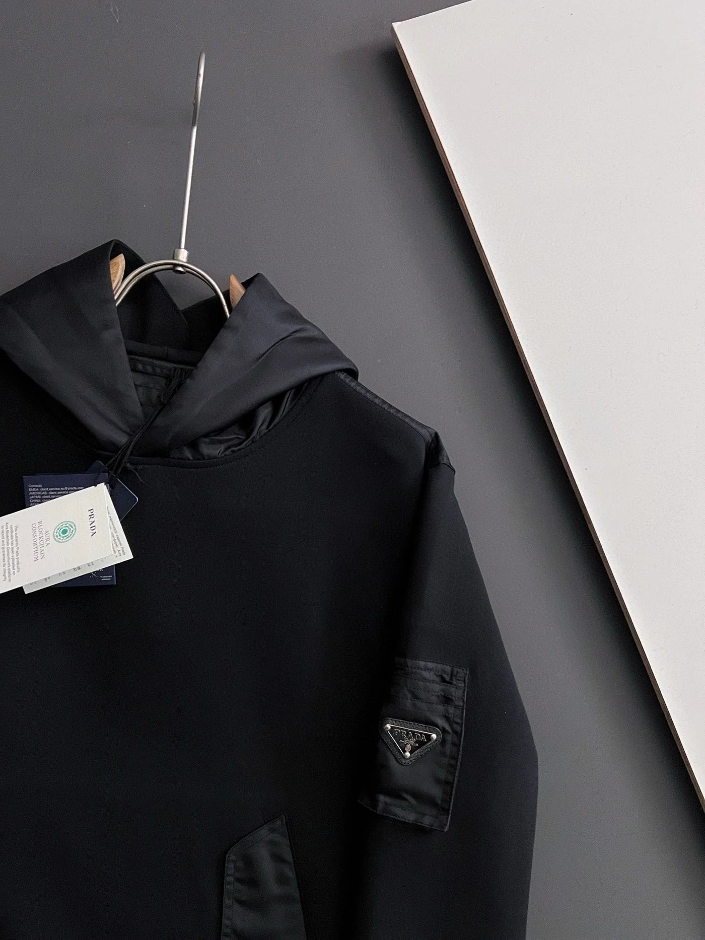 250819 New high-quality patchwork hooded sweatshirt