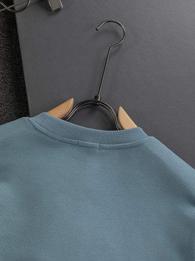 250908 New high-quality multi-color patchwork LOGO round-neck sweatshirt