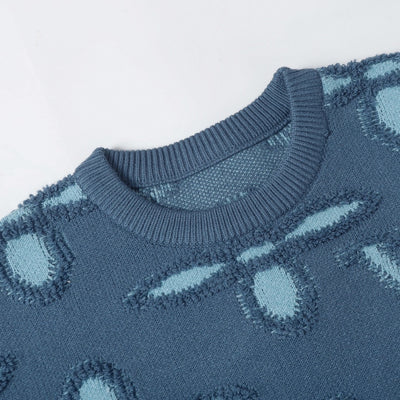 250923 new high-quality jacquard full-printed large icon pullover sweater