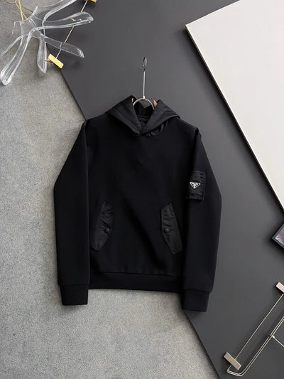 250819 New high-quality patchwork hooded sweatshirt
