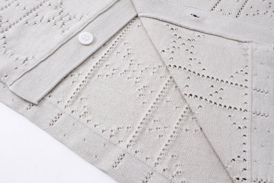 250313 New features diamond hollowed-out jersey lapel POLO