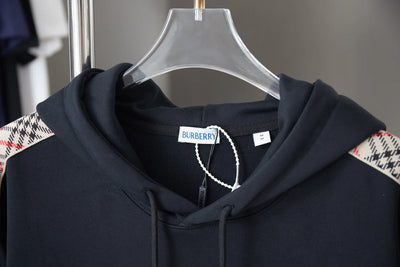 250923 New high-quality checkered ribbon embroidered hooded sweatshirt