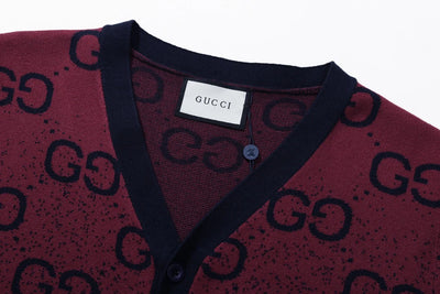 250908 New high-quality gradient full-print knitted cardigan