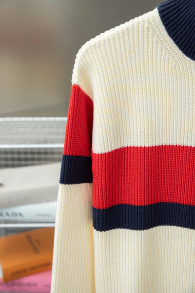 250902 New high-quality letter-covered knitted cardigan sweater