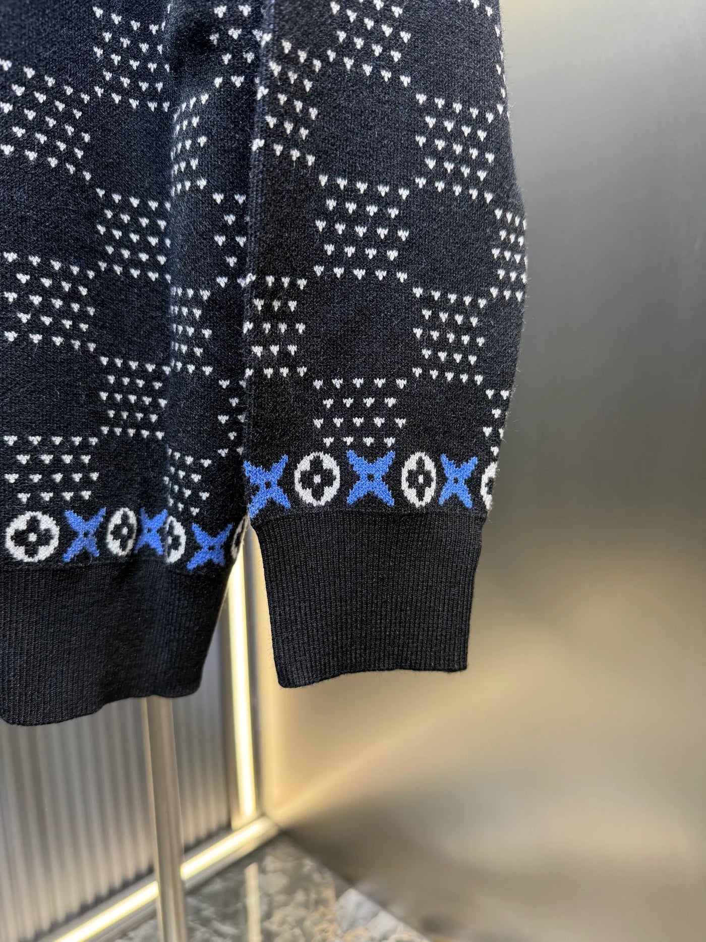 250825 New high-quality inlaid round-neck wool sweater