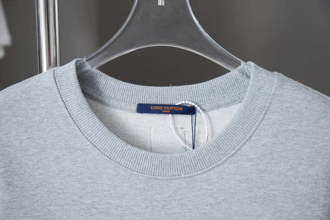 250902 New high-quality fishing embroidered round-neck sweatshirt