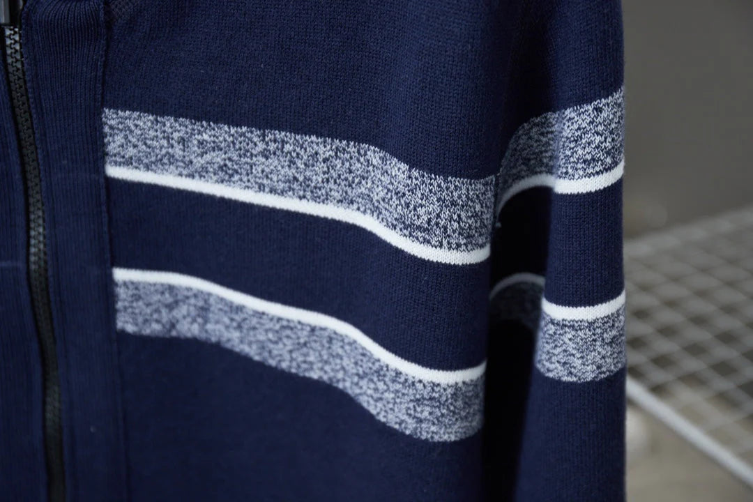 0916 Double-sided jacquard turtleneck sweater