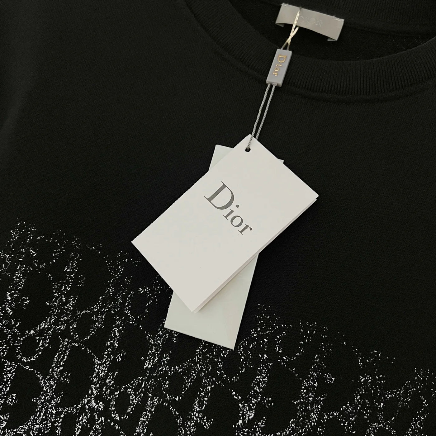 250908 New high-quality gradient letter half-length printed round-neck sweatshirt