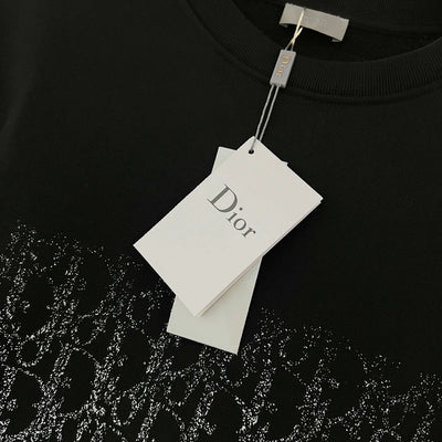 250908 New high-quality gradient letter half-length printed round-neck sweatshirt
