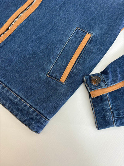 250917 A new high-quality distressed washed leather zipper jacket