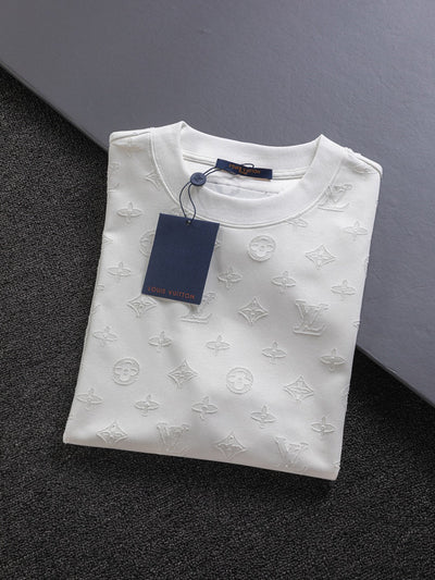 250325 New high quality covered with cut-and-burn monogram T-shirts