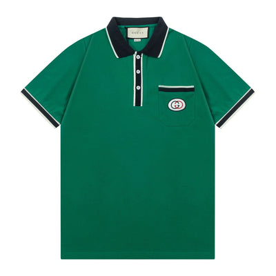 250408 New high-quality letter webbing with a color-matched collar POLO