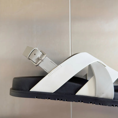 250501 New top-of-the-line simple cross-woven strap slippers