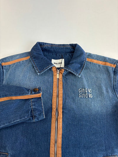 250917 A new high-quality distressed washed leather zipper jacket