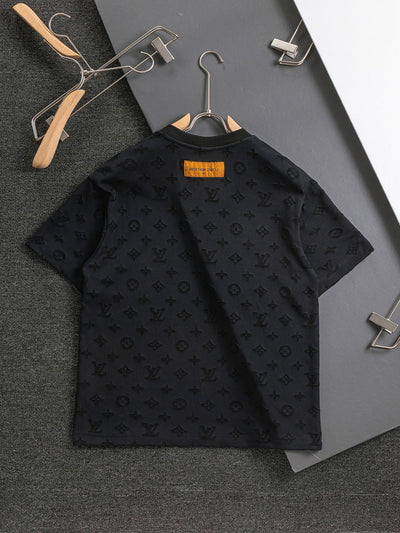 250325 New high quality covered with cut-and-burn monogram T-shirts