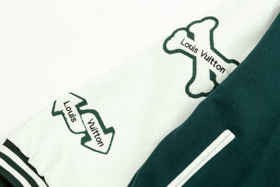 1111 New top of the line flocking alphabet embroidery patchwork baseball jacket