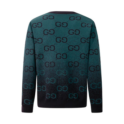 250908 New high-quality gradient full-print knitted cardigan