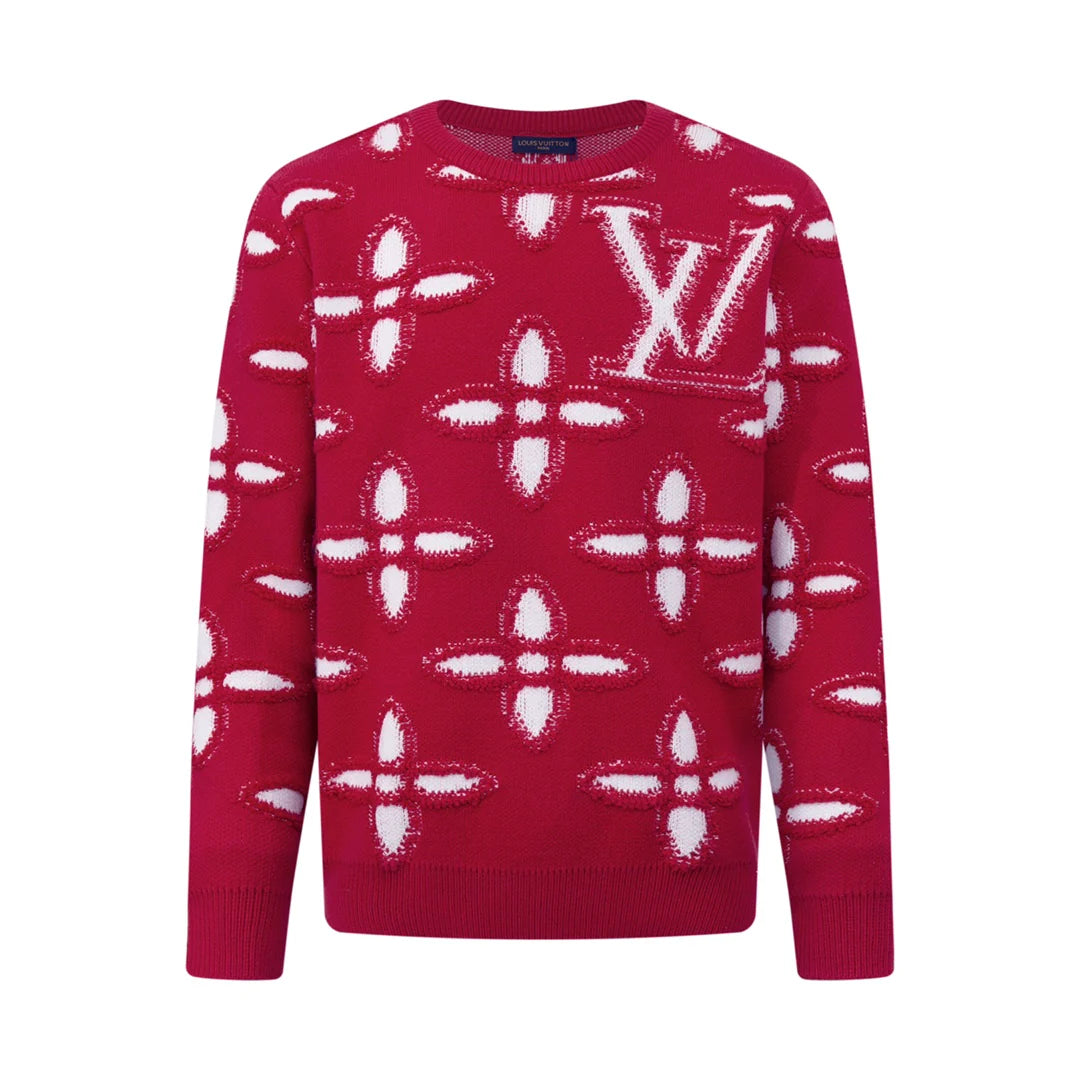 250923 new high-quality jacquard full-printed large icon pullover sweater