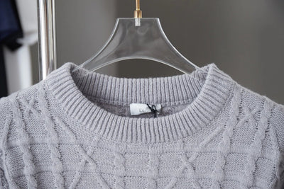 250902 New high-quality wool wicker knitted sweater