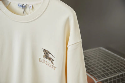 250923 new high-quality checkered patchwork embroidered round-neck sweatshirt