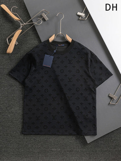 250325 New high quality covered with cut-and-burn monogram T-shirts