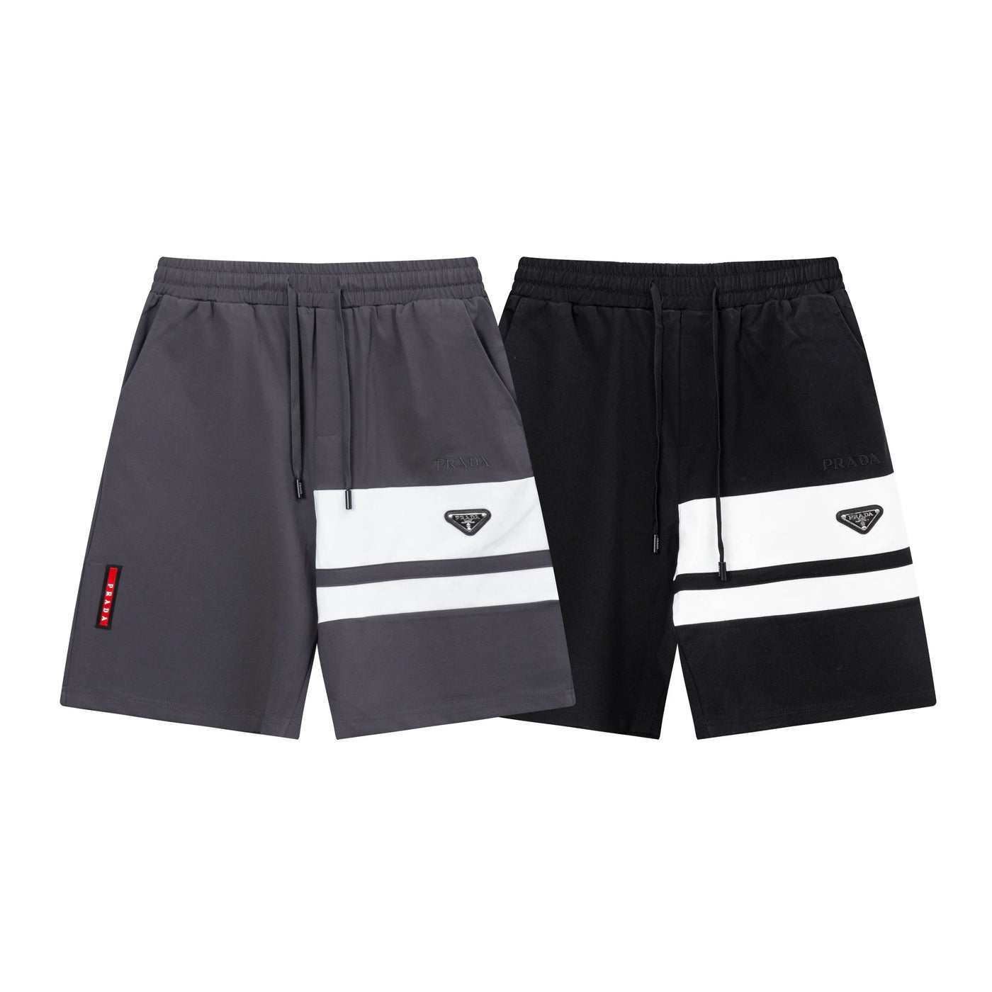 250408 New high-quality metal triangular label characteristic knitted shorts