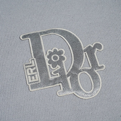 250729 New shiny letter-pasted embroidered round-neck sweater