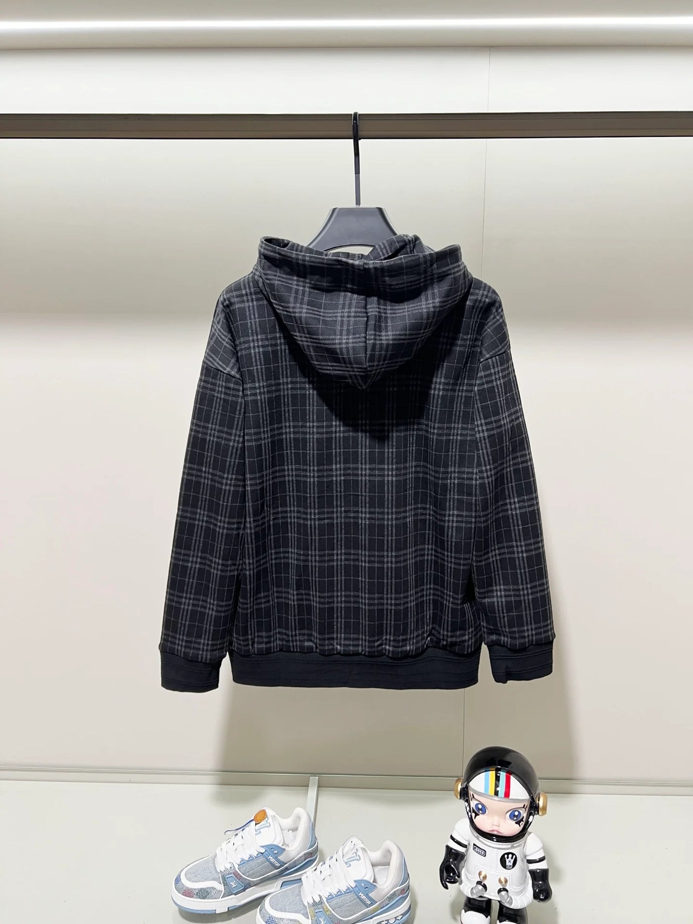 250923 A new high-quality full-print custom checkered casual hoodie