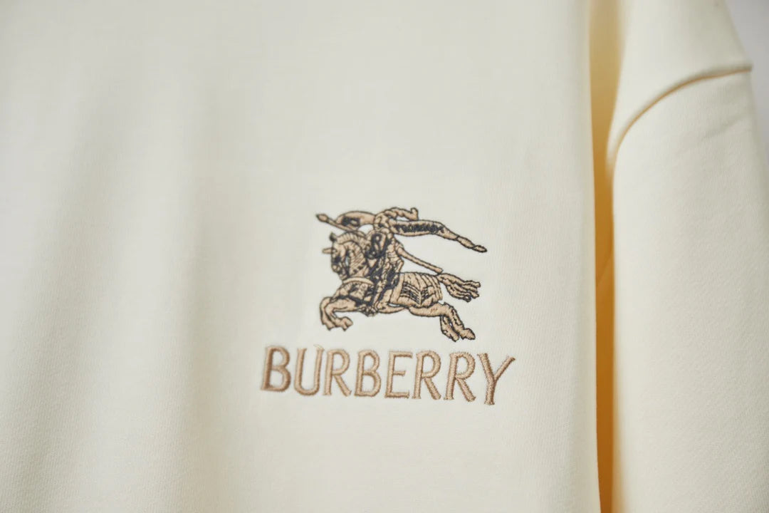 250923 new high-quality checkered patchwork embroidered round-neck sweatshirt