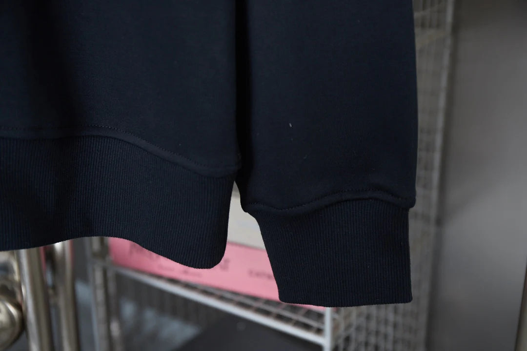 250902 New high-quality, simple embroidered lapel sweatshirt