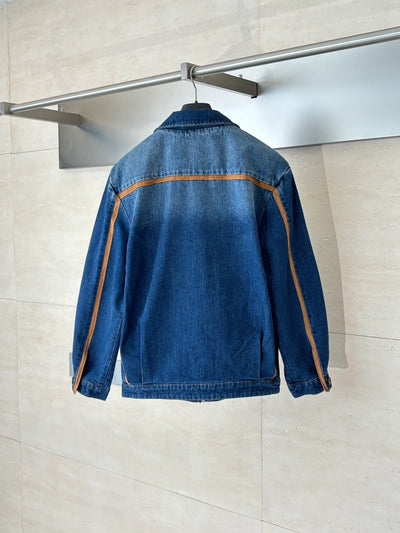 250917 A new high-quality distressed washed leather zipper jacket