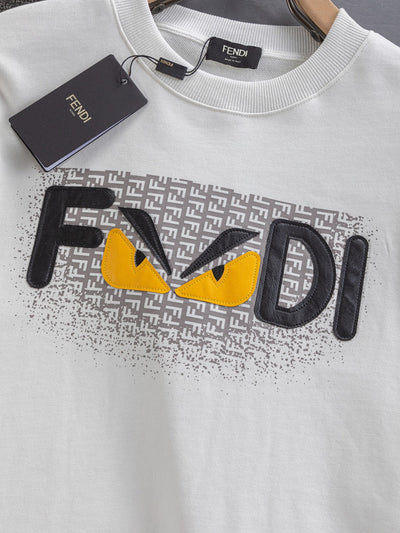 250908 New high-quality three-dimensional red letter eye sweatshirt