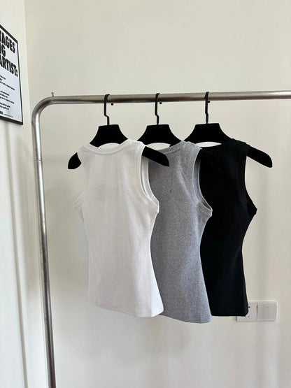 0528 knitted chest embroidered camisole