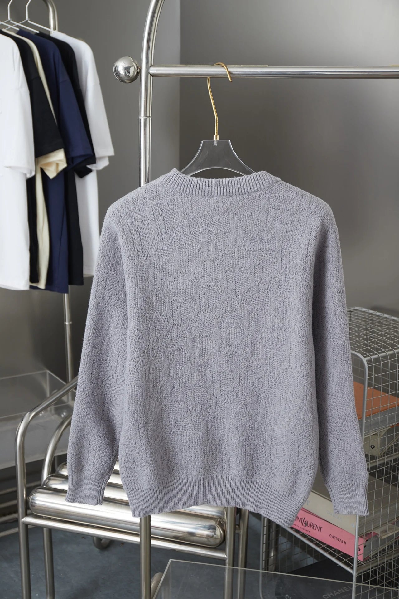 250902 New high-quality, simple jacquard knitted sweater