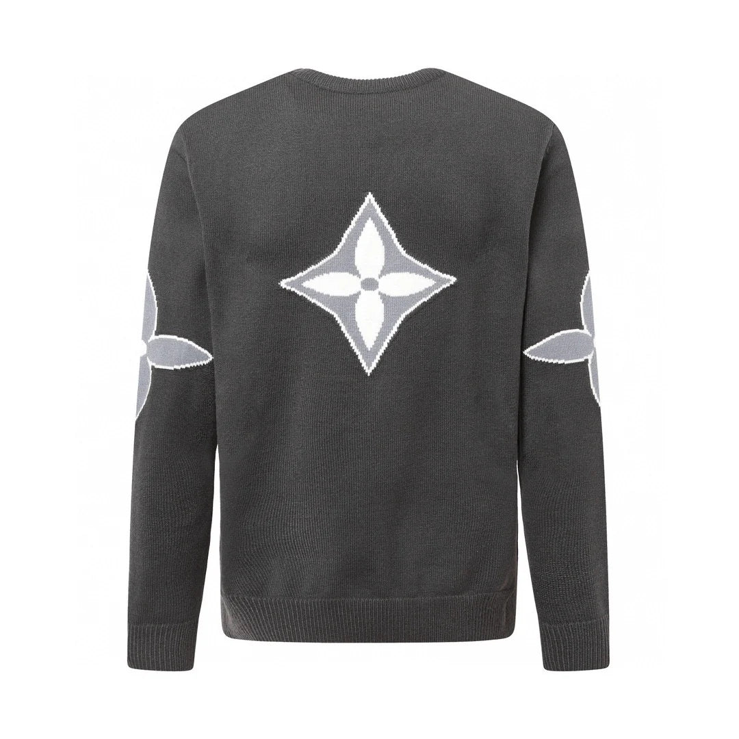 250923 New high-quality patchwork jacquard pullover sweater