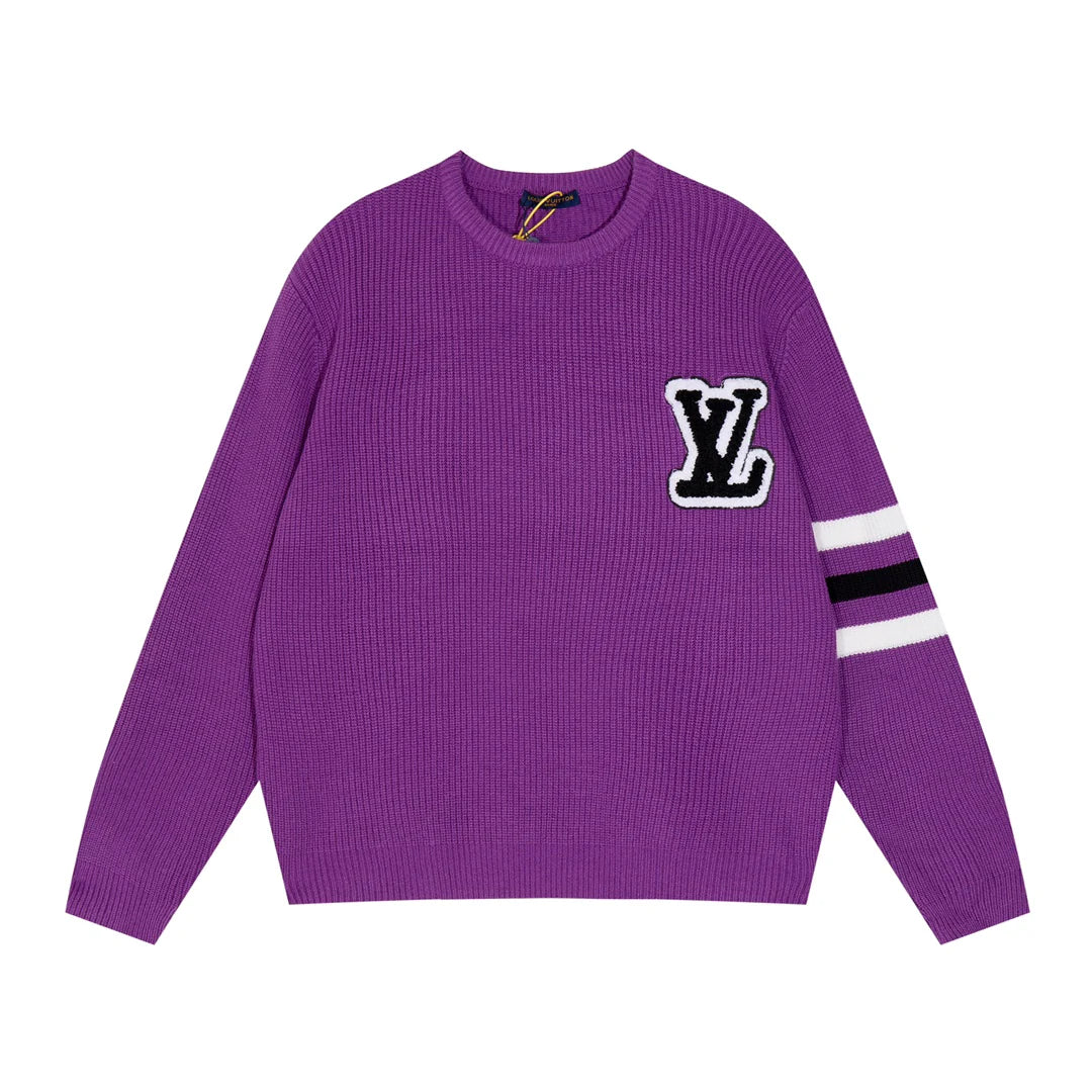 250923 New high-quality patchwork jacquard pullover sweater