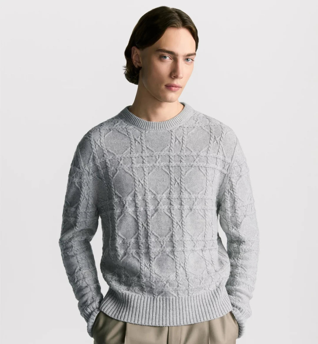 250902 New high-quality wool wicker knitted sweater
