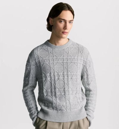 250902 New high-quality wool wicker knitted sweater