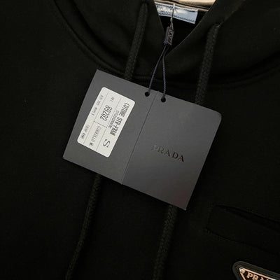 250908 New high-quality fake pocket triangular label hooded sweatshirt