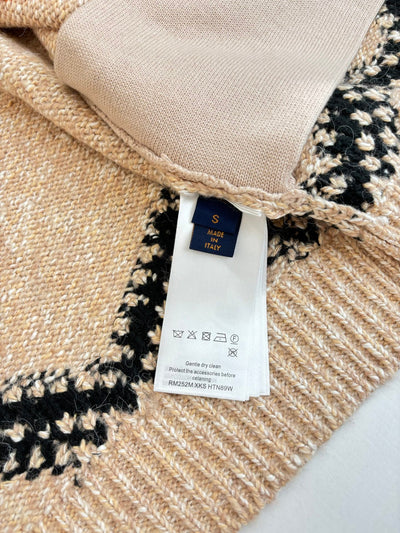 250908 New top-quality lobster patchwork wool knitted zipper jacket