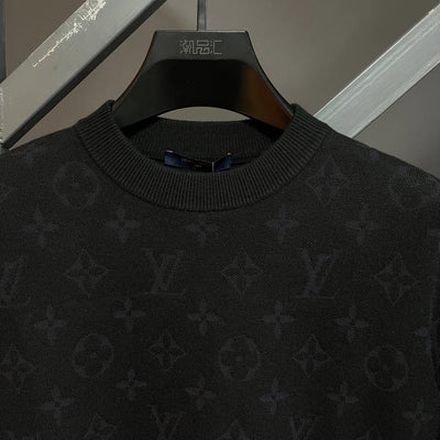 250902 New high-quality jacquard knitted round-neck sweater