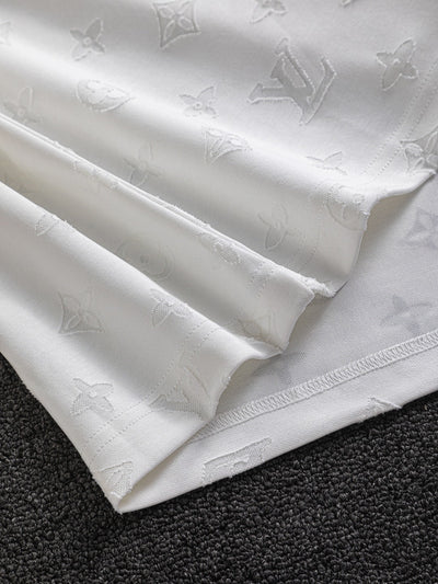 250325 New high quality covered with cut-and-burn monogram T-shirts