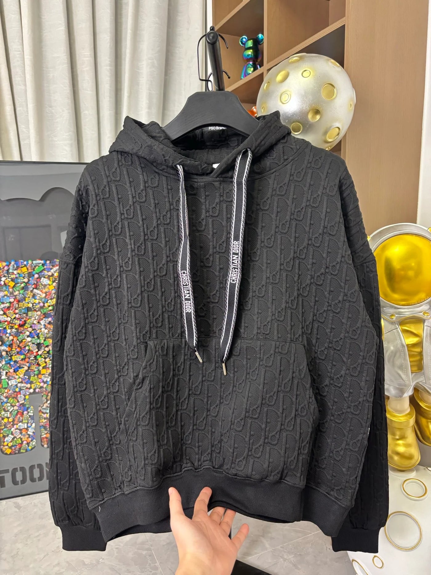 250825 New high-quality full-print embossed custom jacquard hoodie