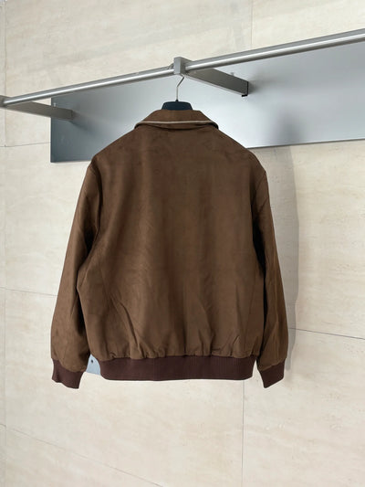 250808 New high-quality embroidered suede cowhide pilot jacket