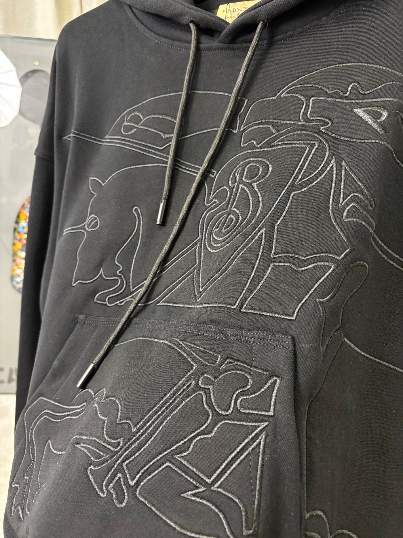 250902 New high-quality Warhorse double-layer embossed embroidery hooded sweatshirt