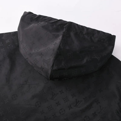 250923 new high-quality letter jacquard full-printed hooded jacket