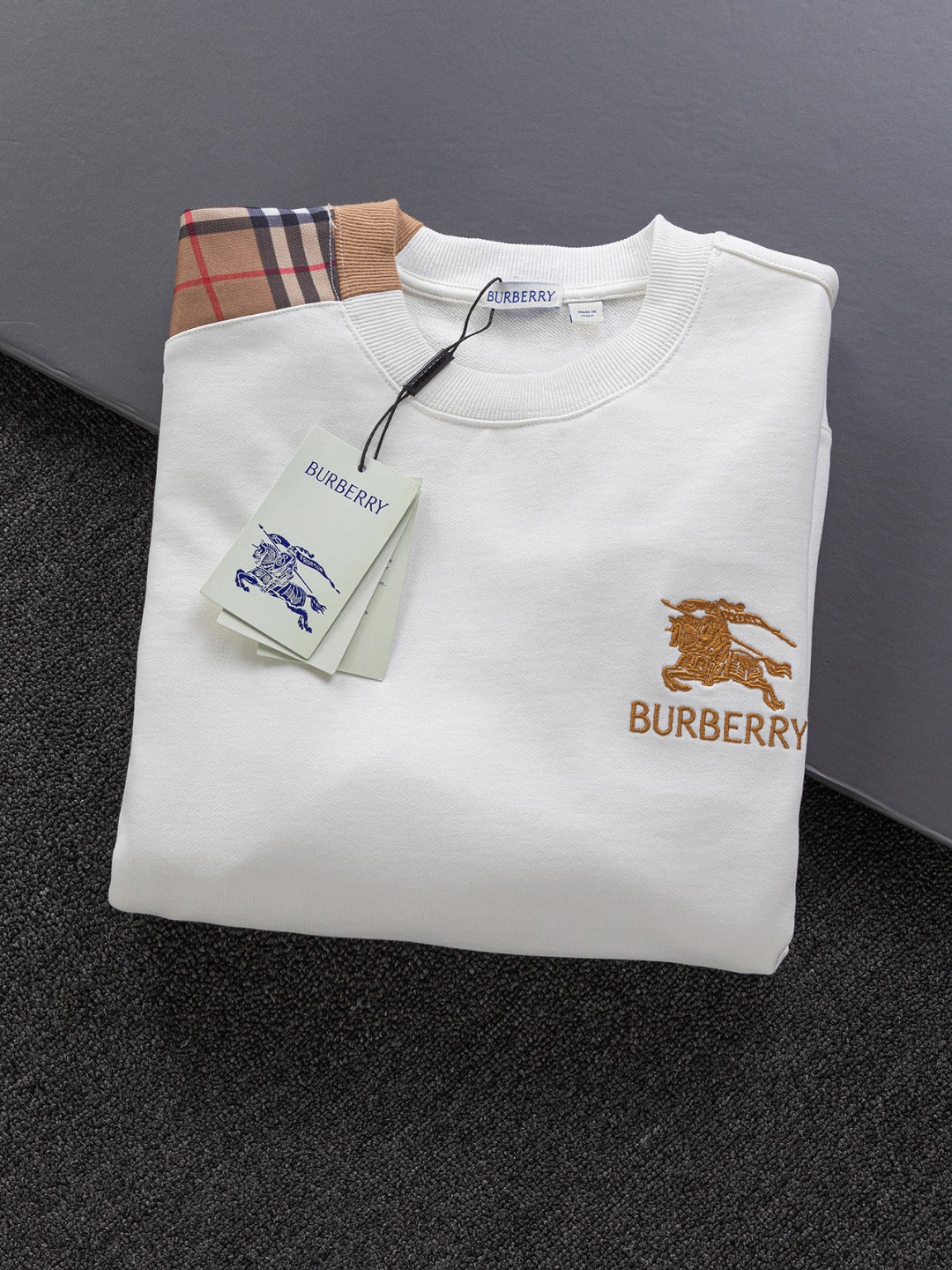 250908 New high-quality patchwork checkered sweatshirt