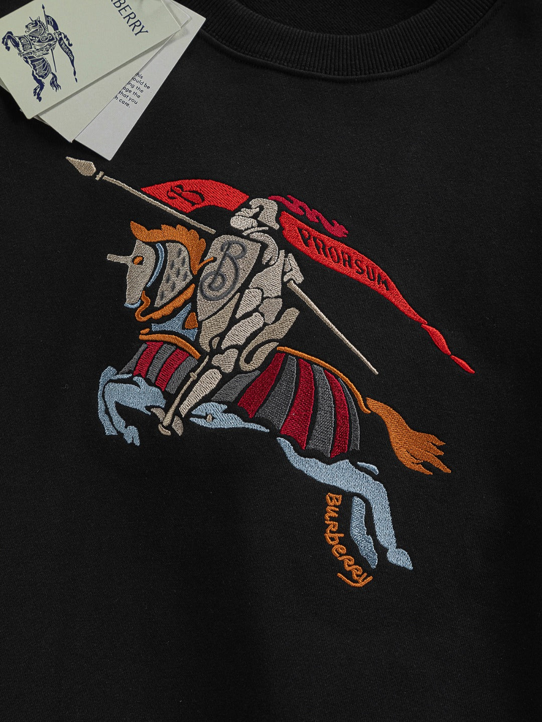 250908 New high-quality multi-color patchwork LOGO round-neck sweatshirt
