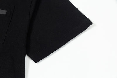 250408 New high-quality metal triangular label casual T-shirt