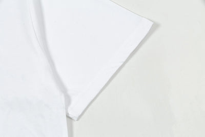 250408 New high-quality metal triangular label casual T-shirt